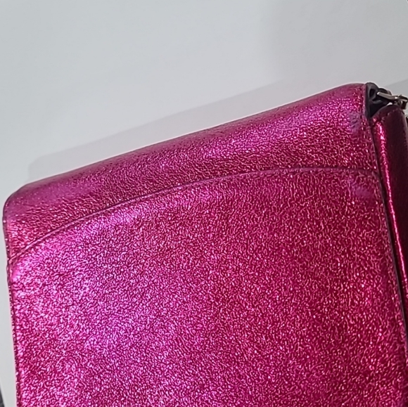 Kate Spade Spencer Metallic Pink Chain Strap Crossbody Wallet - Picture 15 of 17